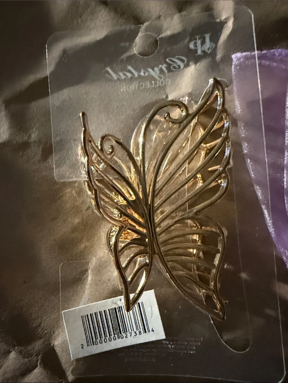 2 Butterfly hair clips